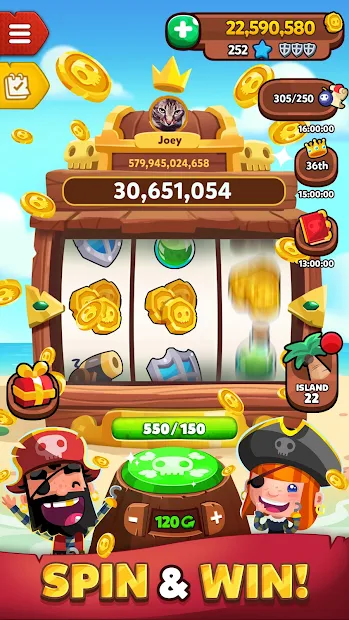 pirate kings mod apk unlimited cash & spins 